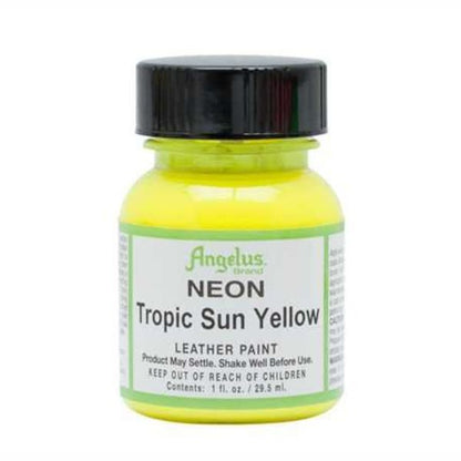 ANGELUS Acrylic Leather Paint Tropic Sun Yellow Neon | Mollies Make And Create NZ