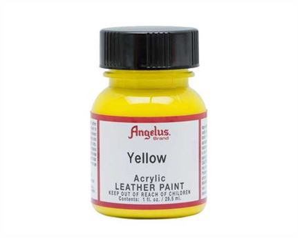 ANGELUS Acrylic Leather Paint Yellow 29ml Yellow / Mollies New Zealand
