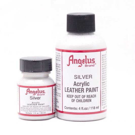 ANGELUS Acrylic Leather Paint Silver | Mollies Make And Create NZ