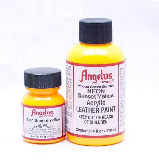 ANGELUS Acrylic Leather Paint Sunset Yellow Neon / Mollies New Zealand