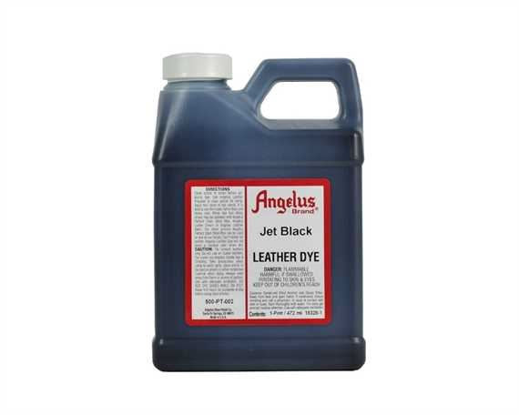 ANGELUS Leather Dye Jet Black 473ml / Mollies New Zealand
