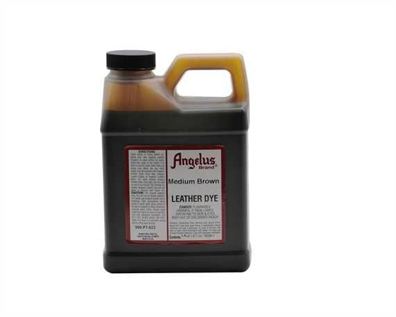 ANGELUS Leather Dye Medium Brown 473ml / Mollies New Zealand