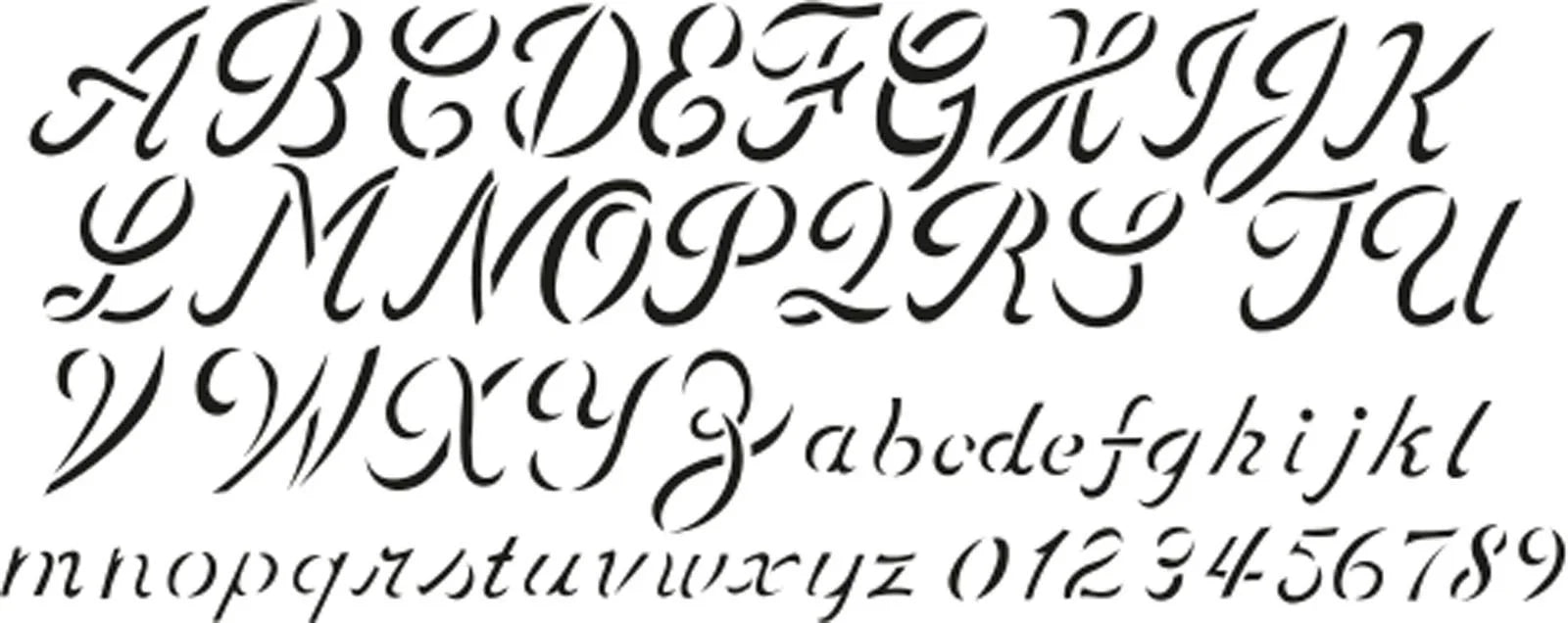DELTA Stencil Script Alphabet | Mollies Make And Create NZ