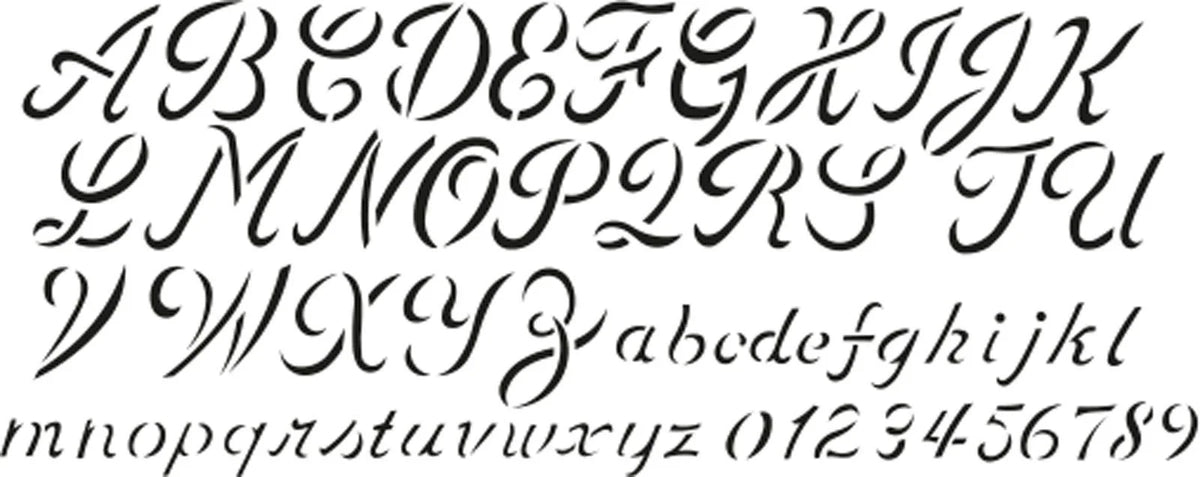 Delta Sign Script DELTA Stencil Script Alphabet – Mollies
