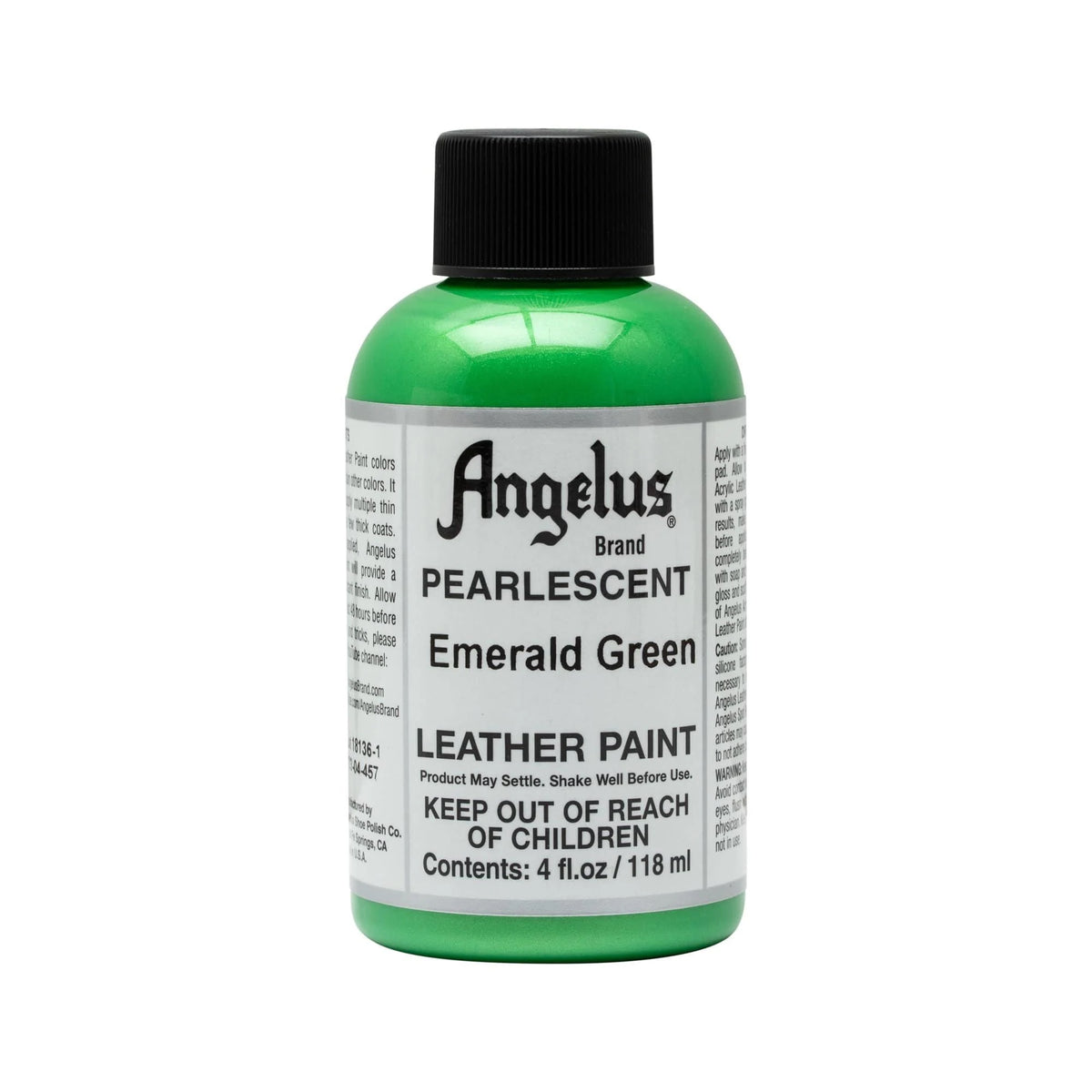 ANGELUS Acrylic Leather Paint Emerald Green Pearlescent 118ml Emerald Green / Mollies New Zealand