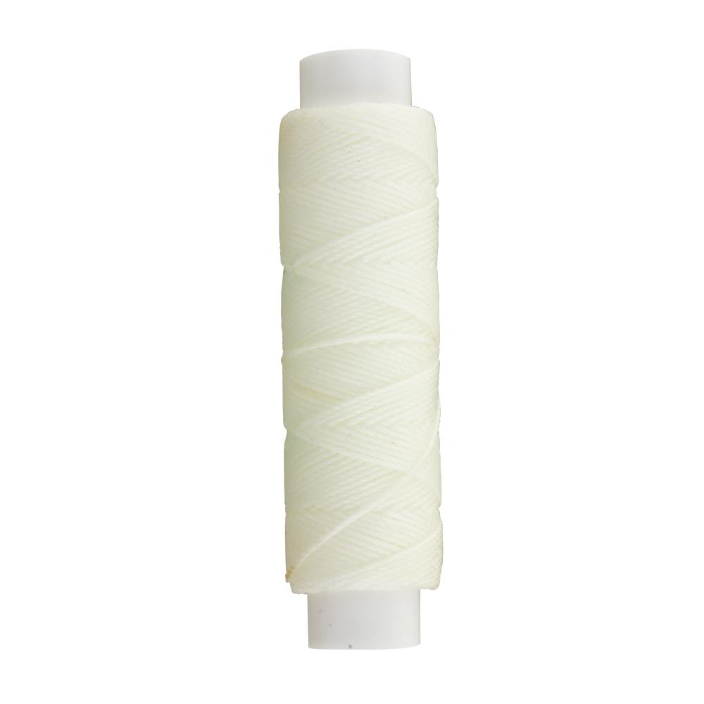 IVAN Waxed Polyester Thread White 0.4mm 22.8m / Mollies New Zealand
