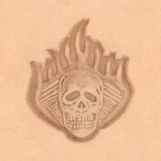IVAN Flaming Skull 3D Stamp / Mollies New Zealand