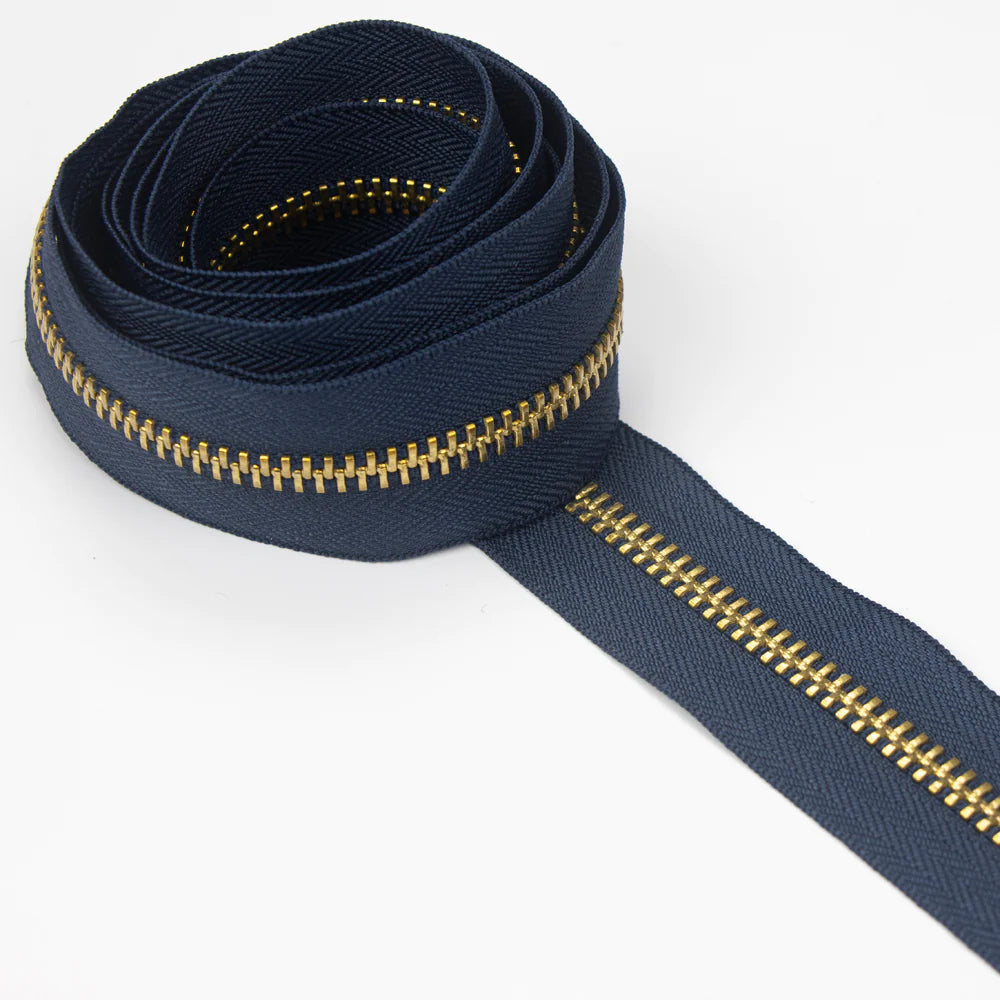 IVAN Brass #8 Zipper Tape | Mollies Make And Create NZ