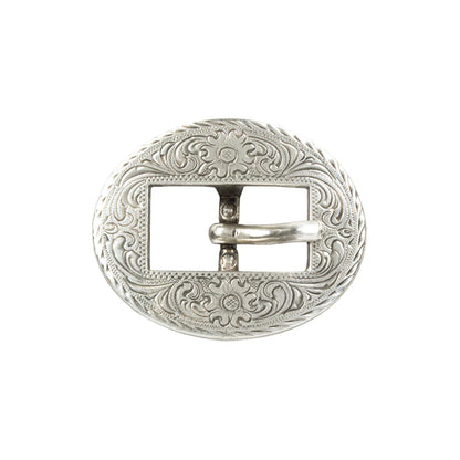 IVAN Engraved Cart Center Bar Buckle Antique Silver 16mm (5 8") / Mollies New Zealand
