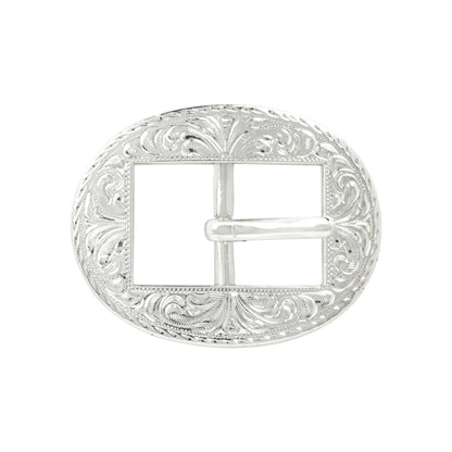 IVAN Engraved Cart Center Bar Buckle Silver Plate 20mm (3 4") / Mollies New Zealand