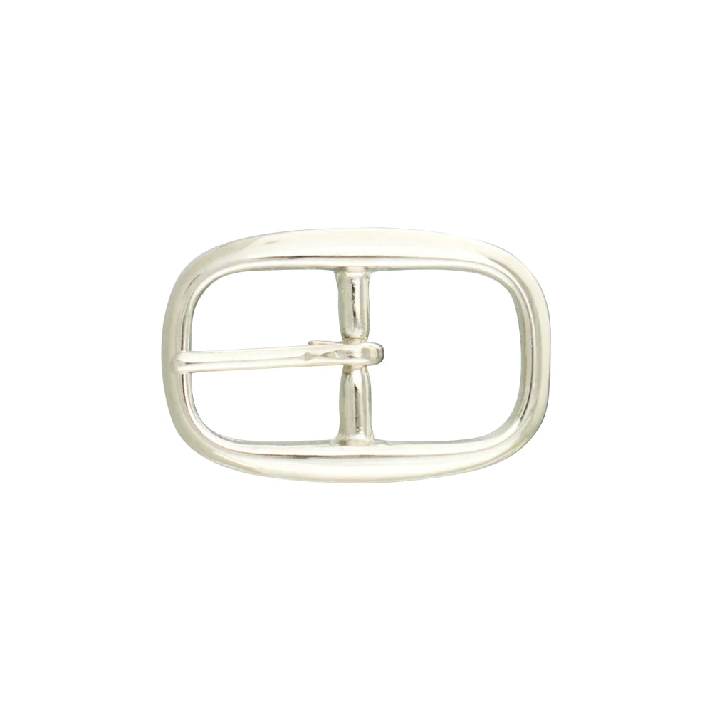 IVAN Beyer Center Bar Buckle Solid Brass Nickel Plate 20mm (3 4") / Mollies New Zealand