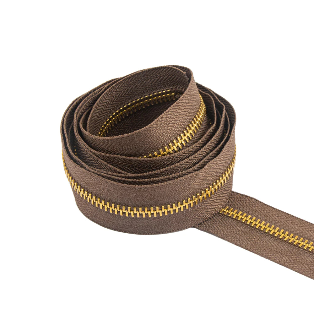 IVAN Brass #5 Zipper Tape | Mollies Make And Create NZ