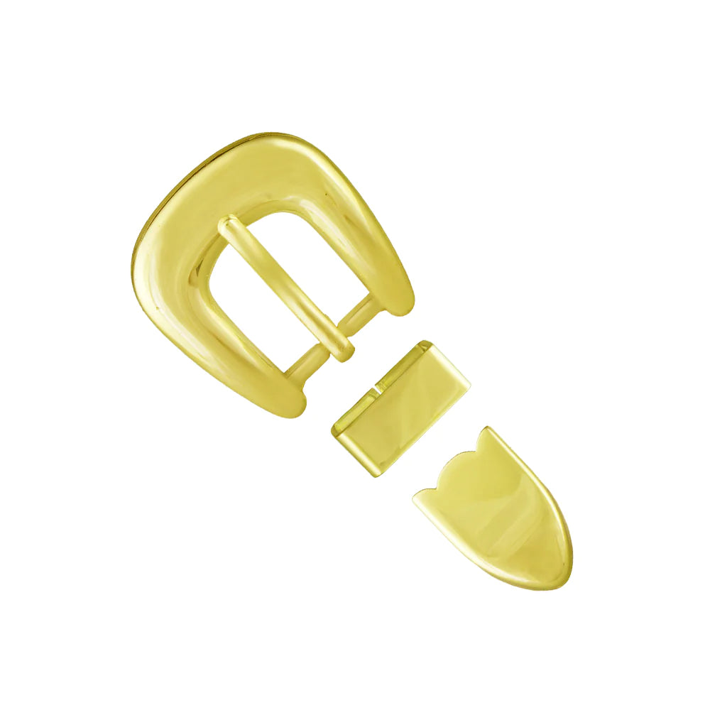 IVAN Plain Buckle Set Brass Plate 20mm (3 4") / Mollies New Zealand