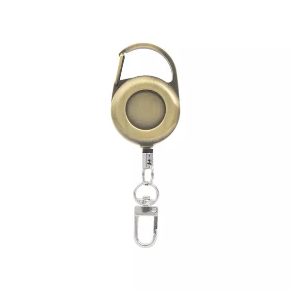 IVAN Retractable Metal Key Holders Antique Brass 35mm (1-3 8") / Mollies New Zealand