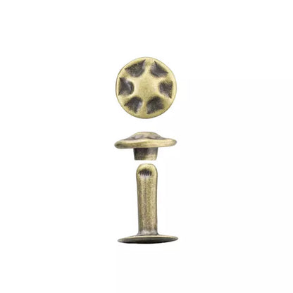 IVAN Vintage Rapid Rivets Antique Brass 9*12mm 100 Pack / Mollies New Zealand