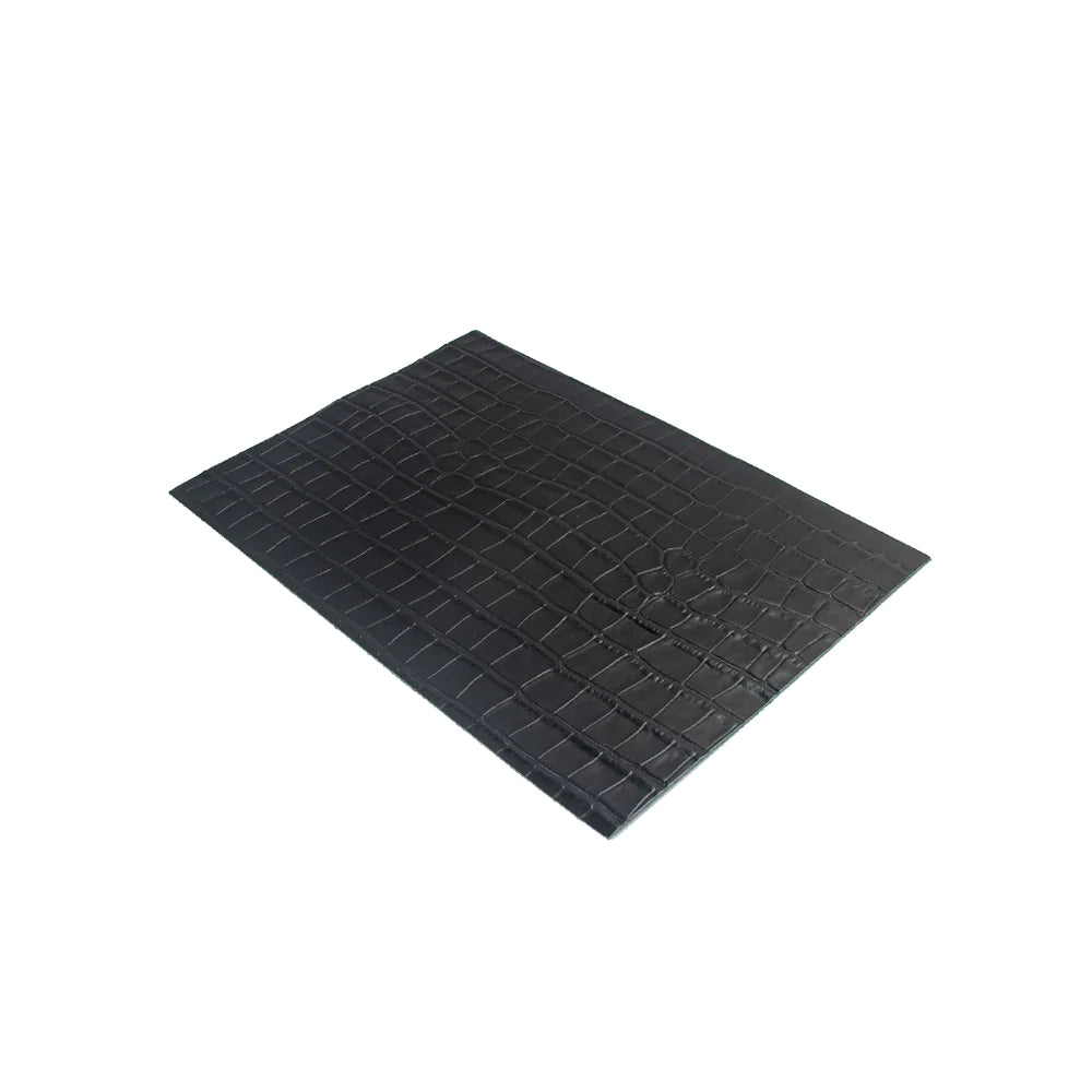 LEATHER Chromed Tanned Embossed Black / Panel A4 Black 2-3oz / Mollies New Zealand