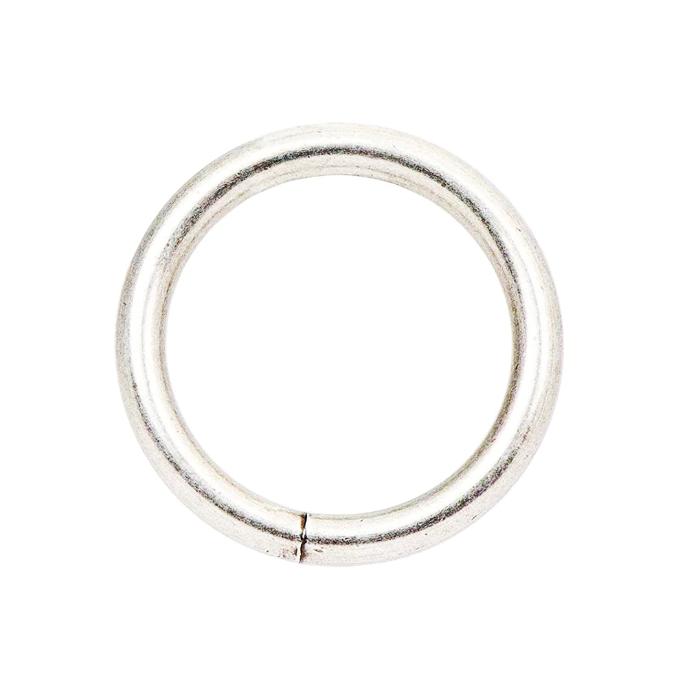 Weaver Leather #7 Nickel Plated O-Ring – 1" Inside Diameter, 4.5mm Thick, For Belts, Bags, Tack