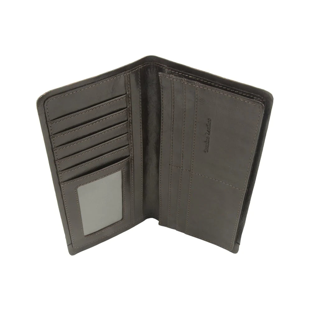 IVAN Veg Tanned Wallet Liners Dark Brown Long / Mollies New Zealand