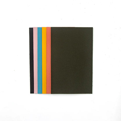 LEATHER Chrome Tanned Volterra / Panel Mixed Colours 6 Pack A5 / Mollies New Zealand