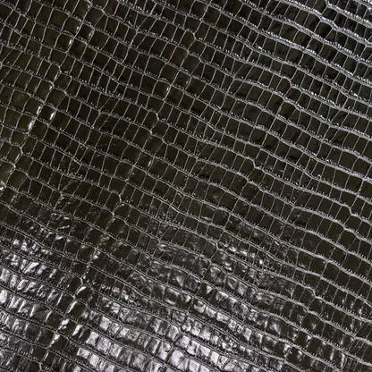 LEATHER Chrome Tanned Gloss Embossed / Side Black 2-3oz / Mollies New Zealand