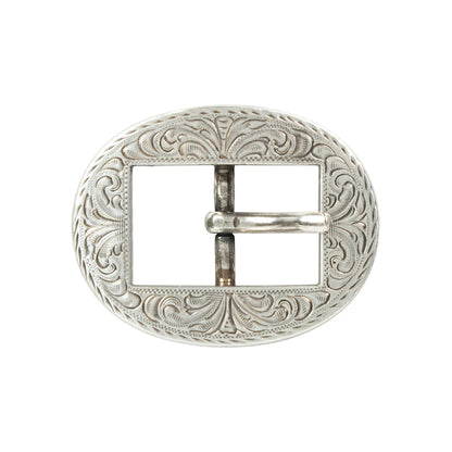 IVAN Engraved Cart Center Bar Buckle Antique Silver 20mm (3 4") / Mollies New Zealand