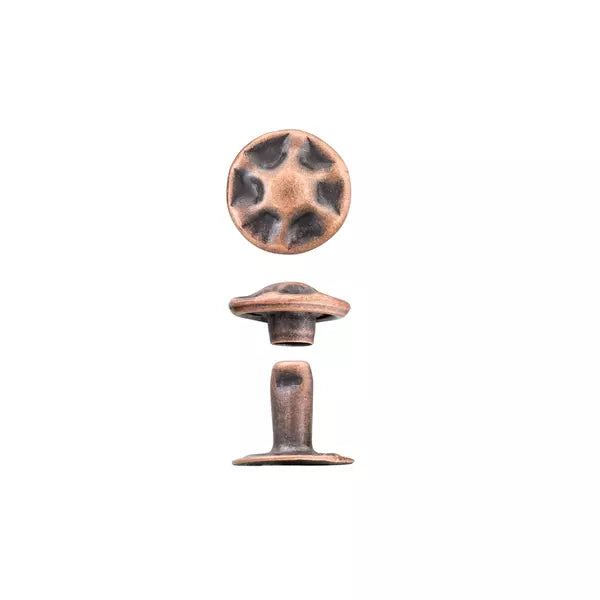 IVAN Vintage Rapid Rivets Antique Copper 9*7mm 100 Pack / Mollies New Zealand