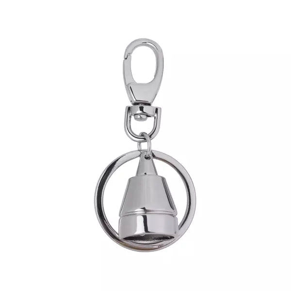 IVAN Key Ring Tassel Angled Nickel Plate 30mm (1-1 8") / Mollies New Zealand