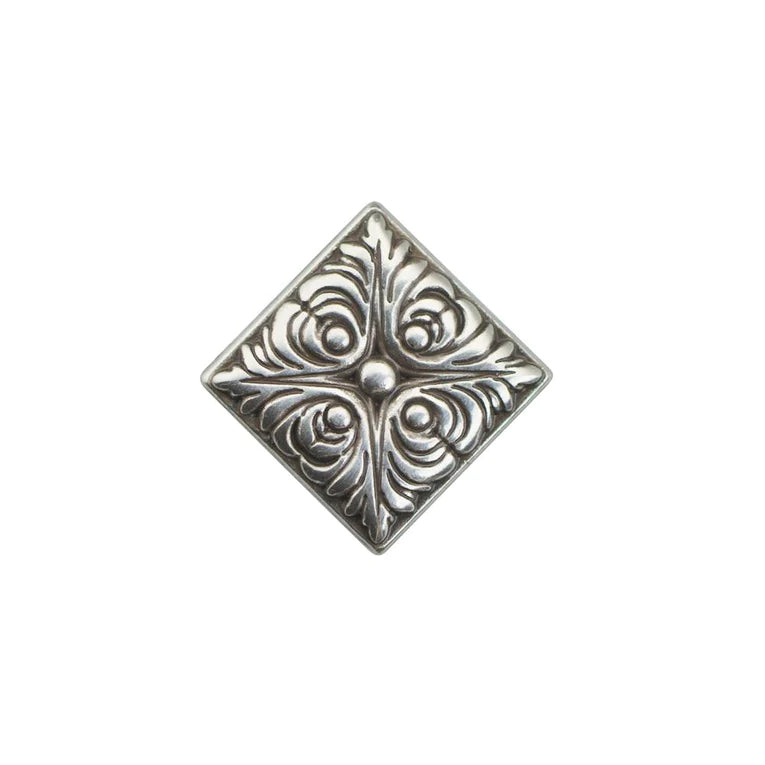 IVAN Euro Concho Damascus Antique Silver 30mm (1-3 16") / Mollies New Zealand