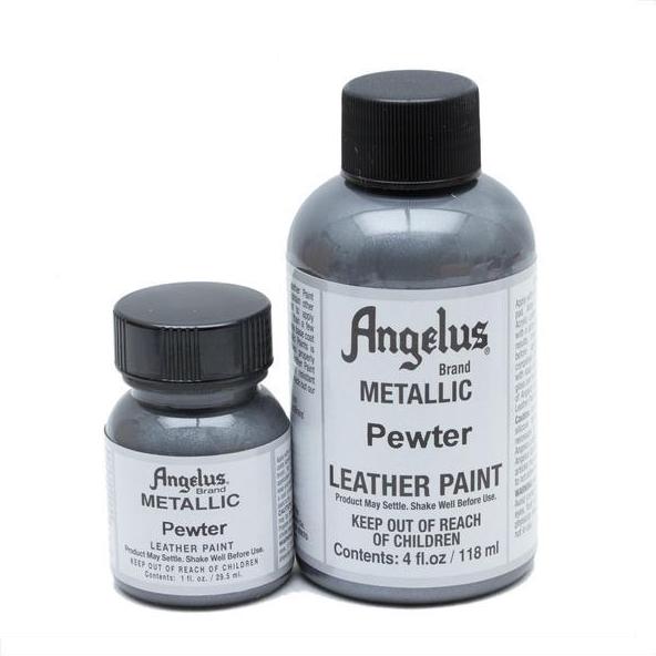 ANGELUS Acrylic Leather Paint Metallic Pewter | Mollies Make And Create NZ