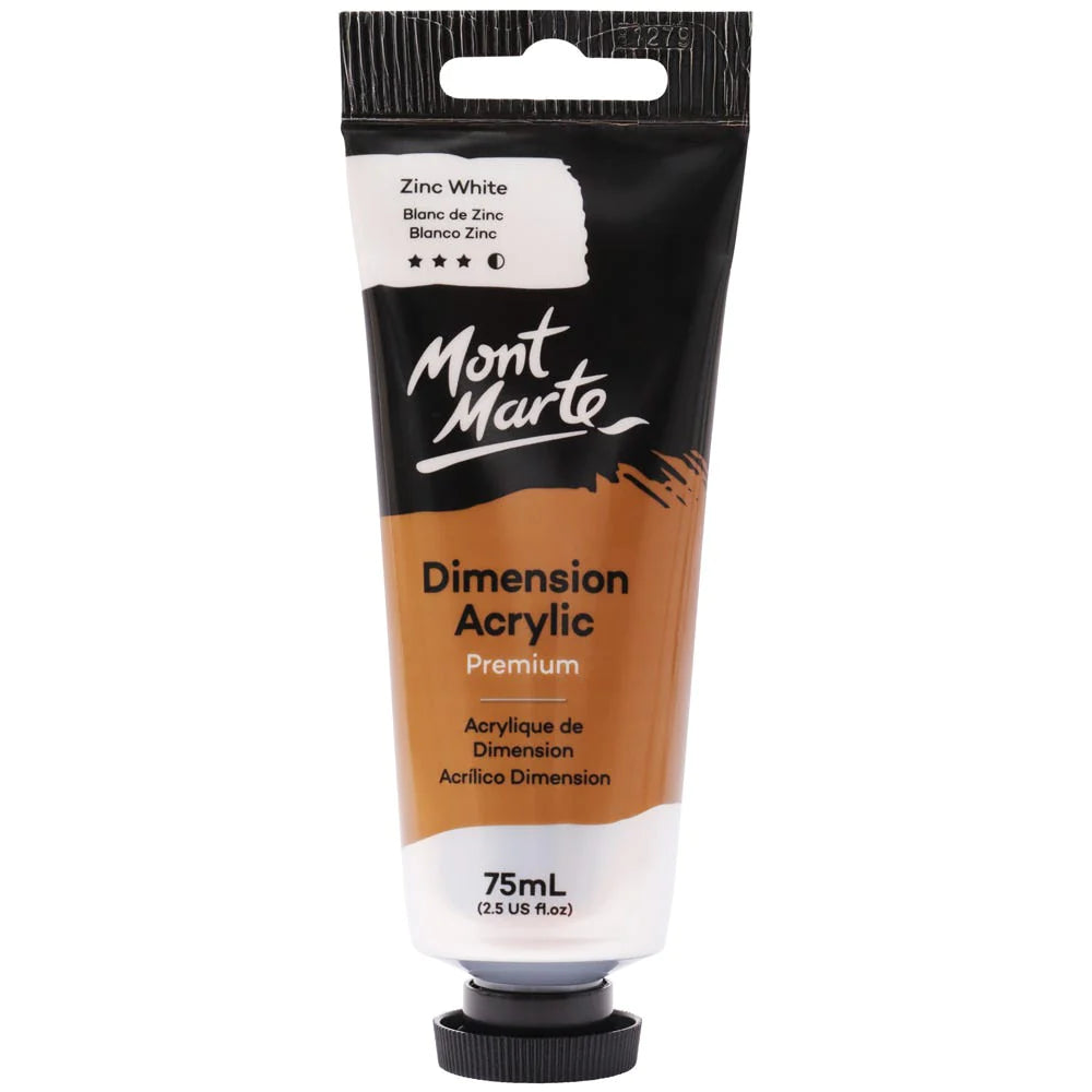 MONT MARTE Dimensional Acrylic Paint Zinc White 75ml / Mollies New Zealand
