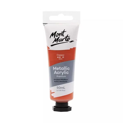 MONT MARTE Metallic Acrylic Paint Copper 50ml / Mollies New Zealand