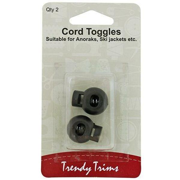 TRENDY TRIMS Cord Toggles Black / Mollies New Zealand