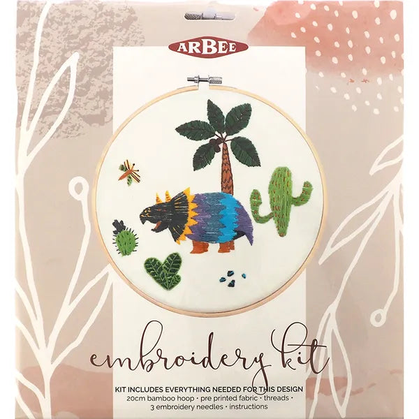 ARBEE Embroidery Kit Cactus Dinosaur / Mollies New Zealand