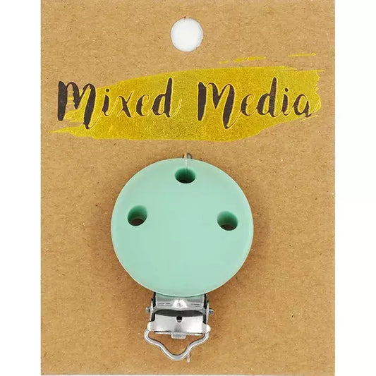 MIXED MEDIA Pacifier Clip Silicon Mint | Mollies Make And Create NZ