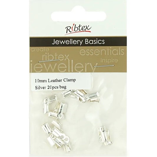 RIBTEX Leather Clamp Silver | Mollies Make And Create NZ