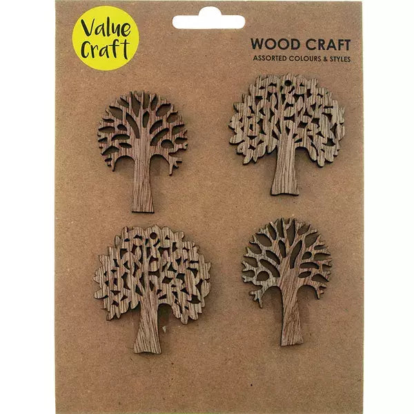 VALUE CRAFT Wooden Tree Shapes | Mollies Make And Create NZ