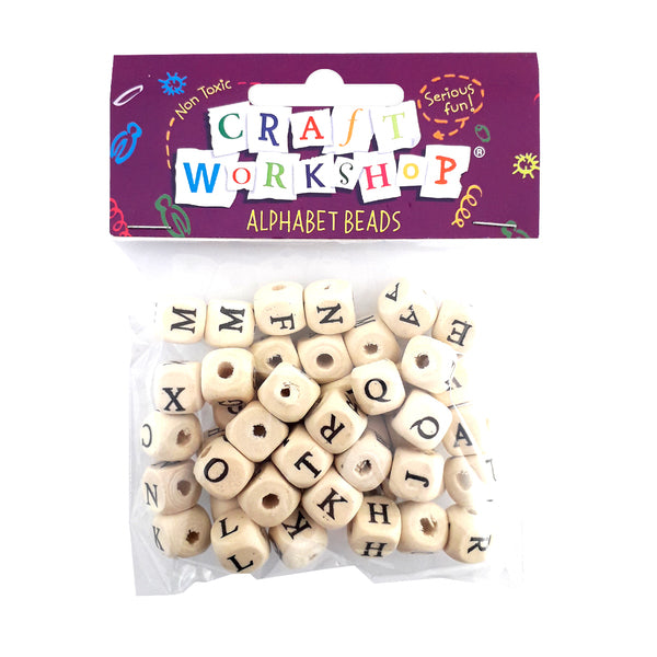 CRAFT WORKSHOP Beads Alphabet Cream | Mollies Make And Create NZ