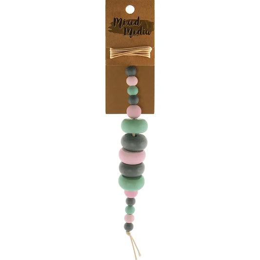 MIXED MEDIA Wooden Beads Donut 15PK | Mollies Make And Create NZ