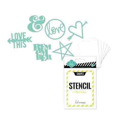 HEIDI SWAPP Stencil Words and Shapes | Mollies Make And Create NZ