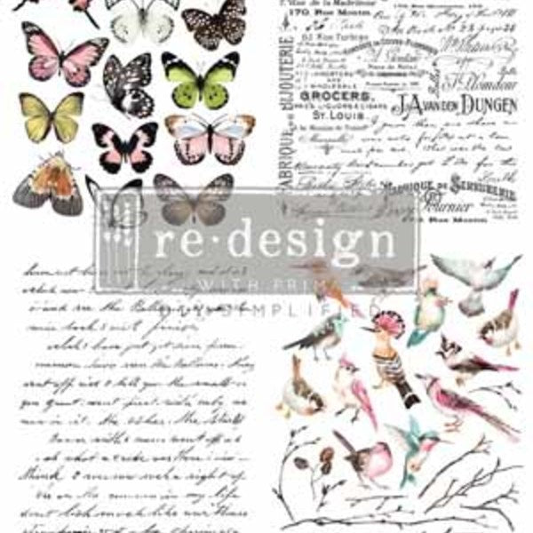 REDESIGN Transfer Parisian Butterflies | Mollies Make And Create NZ