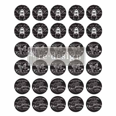 REDESIGN Knob Transfers French Noir / Mollies New Zealand