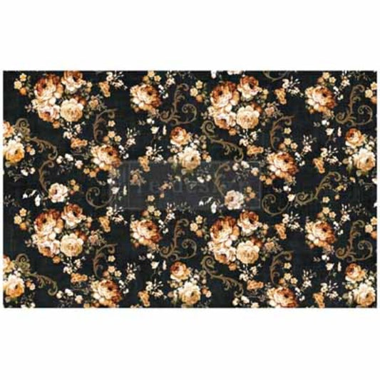 REDESIGN MULBERRY Mulberry Rice Paper Dark Floral 48 x 76cm | Mollies Make And Create NZ