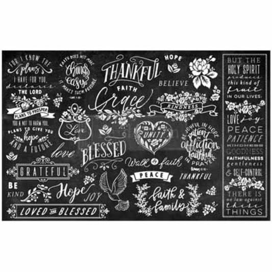 REDESIGN MULBERRY Thankful & Blessed 48 x 76cm / Mollies New Zealand