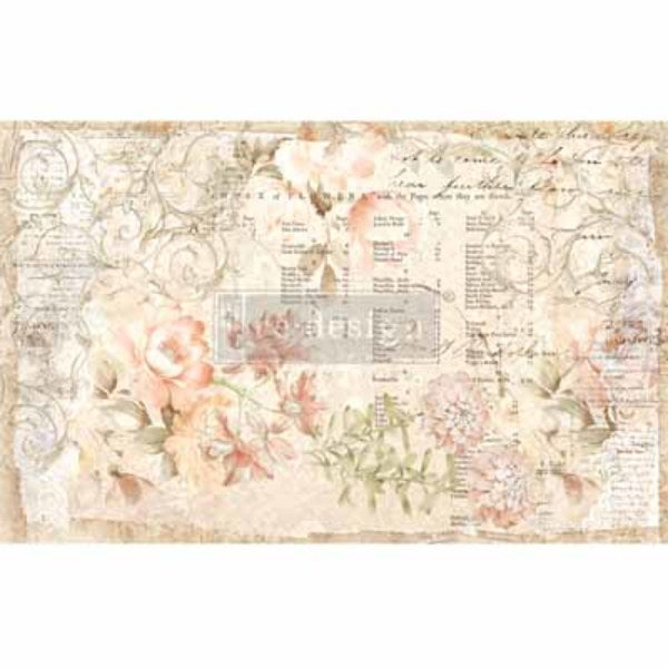REDESIGN MULBERRY Floral Parchment Tissue 48x76cm / Mollies New Zealand