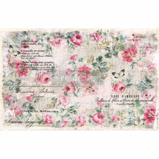 REDESIGN Rice Paper Floral Wallpaper 48 x 76cm / Mollies New Zealand