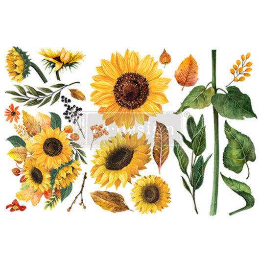 REDESIGN Transfer Sunflower Afternoon | Mollies Make And Create NZ