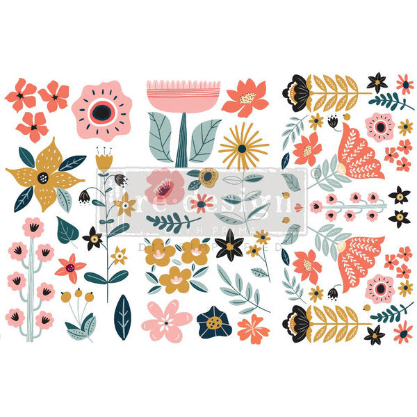 REDESIGN Transfer Doodle Flowers | Mollies Make And Create NZ