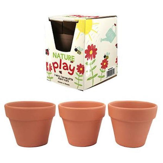 NATURE PLAY 3 Pack Terracotta Pots | Mollies Make And Create NZ