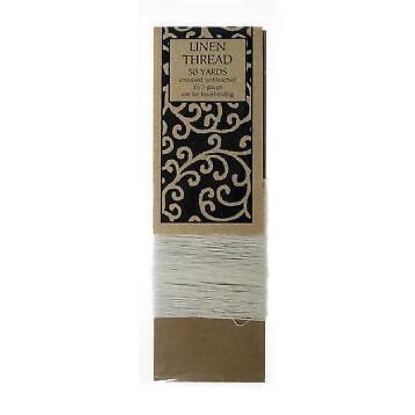 BOOKS BY HAND Linen Thread 45m (50yd) 0.4mm Unbleached / Mollies New Zealand