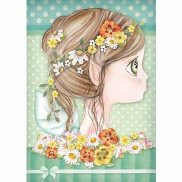 STAMPERIA Rice Paper Daisy Fairy A4 | Mollies Make And Create NZ